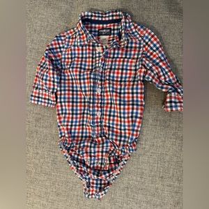 Oshkosh button down onsie size 12 month